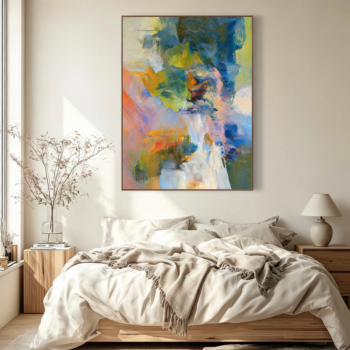 Sudden Spring Movement — vertical textured & impasto art, view 4
