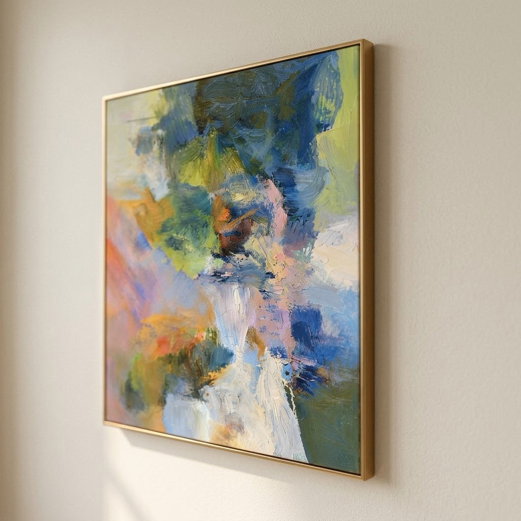 Sudden Spring Movement — vertical textured & impasto art, view 7