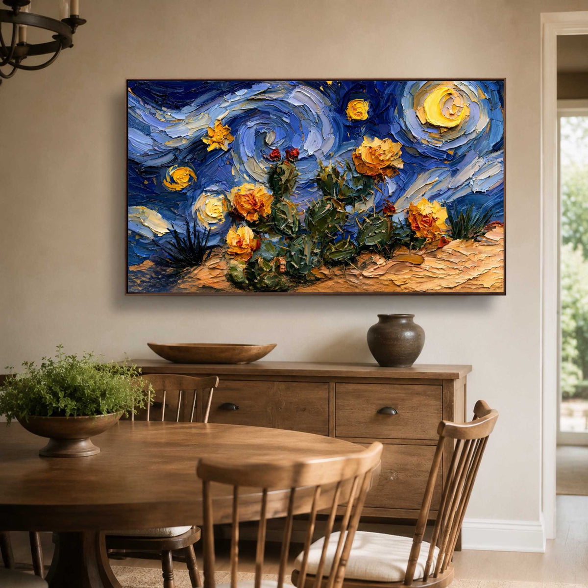 Floral & Botanical Art | Sunflowers Beneath Starlight - View 2