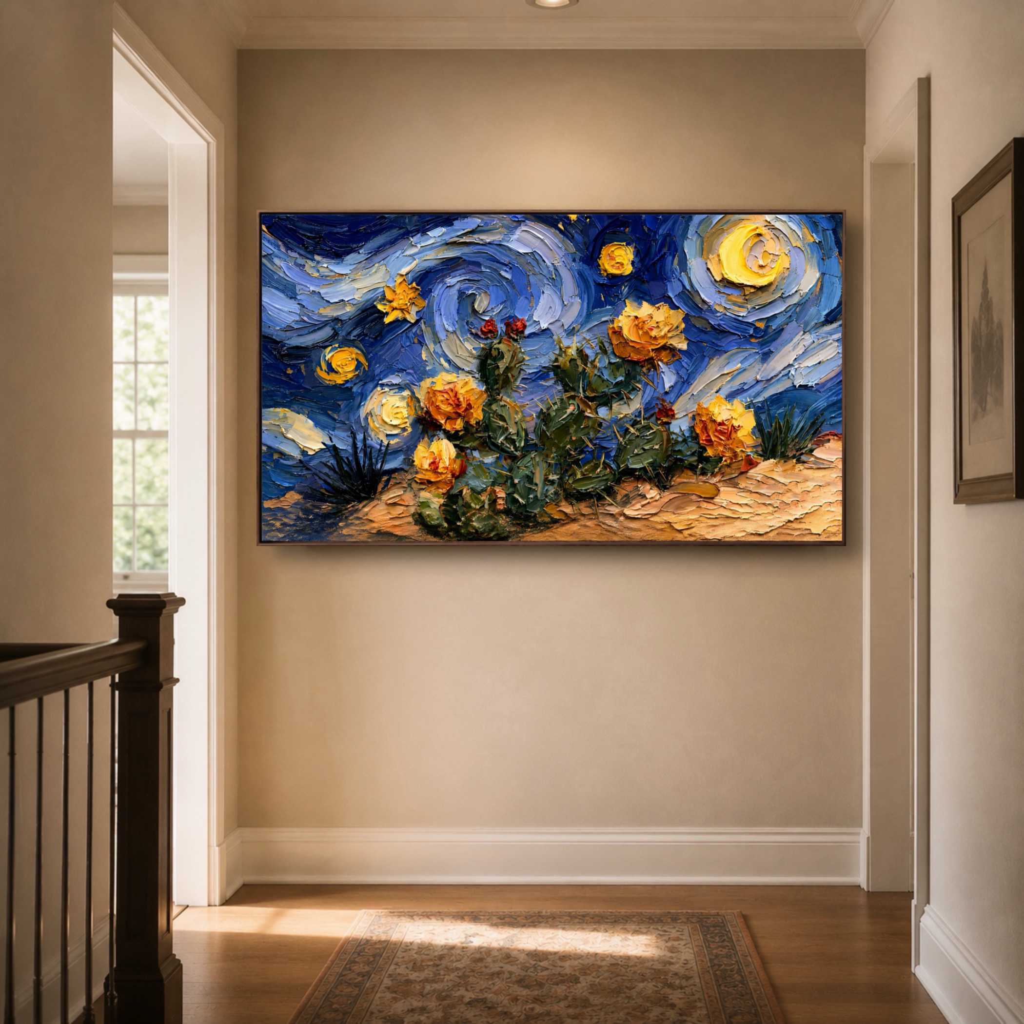 Floral & Botanical Art | Sunflowers Beneath Starlight - View 4