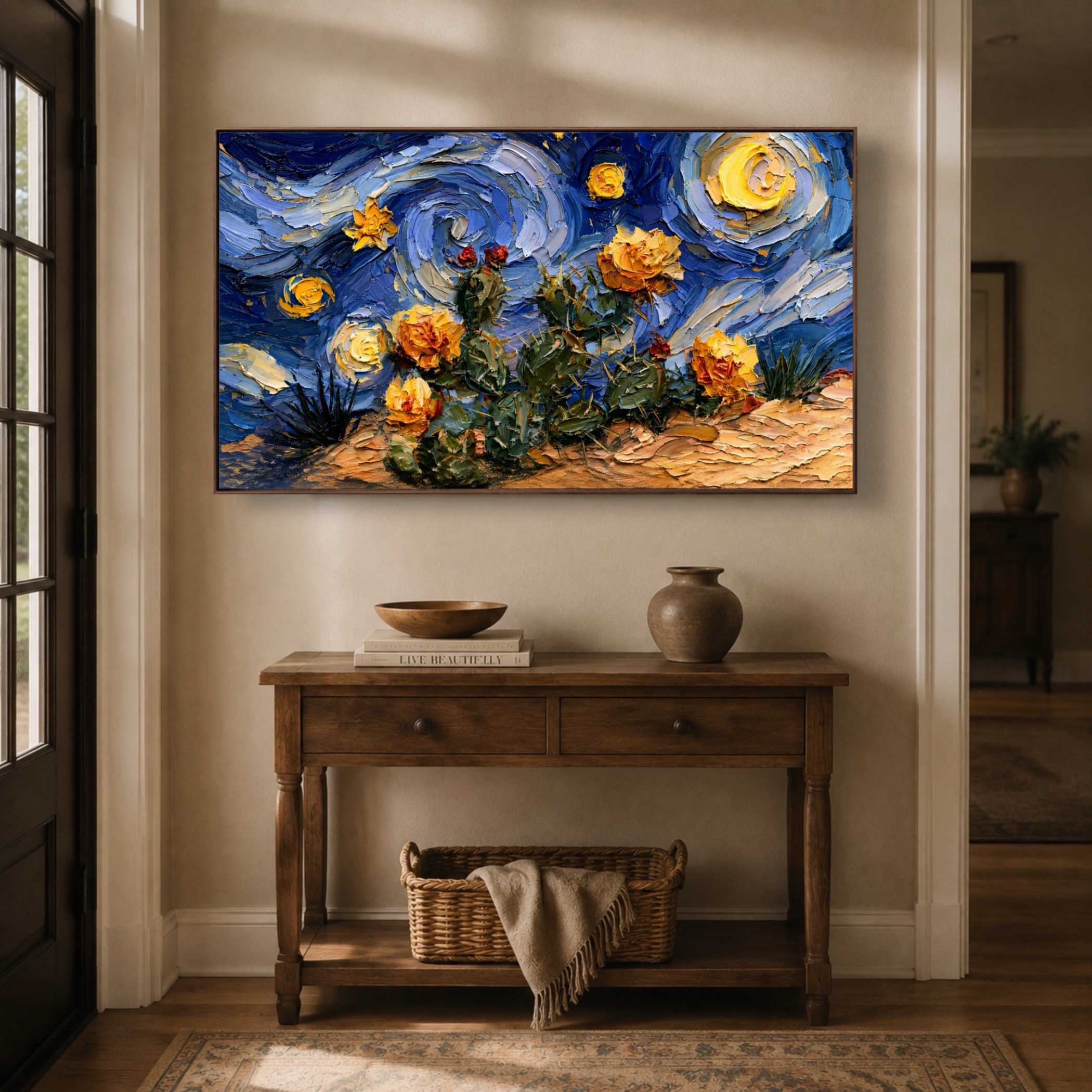 Floral & Botanical Art | Sunflowers Beneath Starlight - View 5