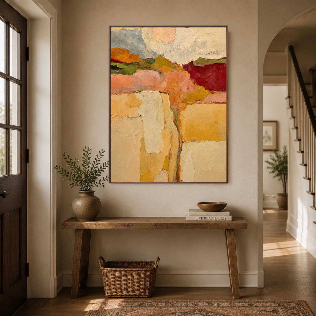 Sunlit Fields Divide oil painting view 2