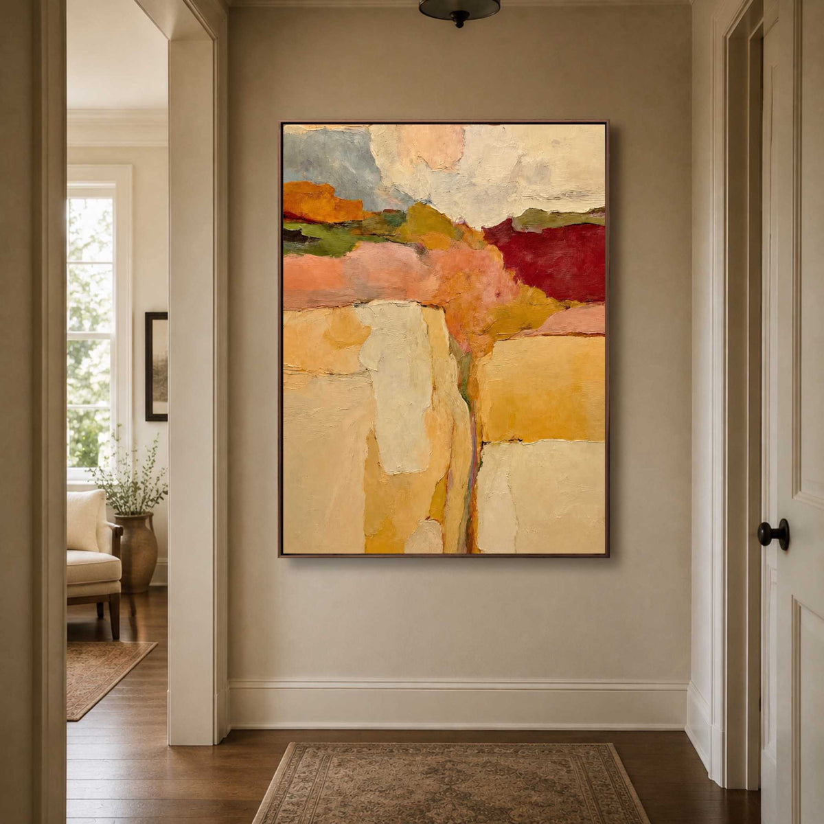 Sunlit Fields Divide oil painting view 3