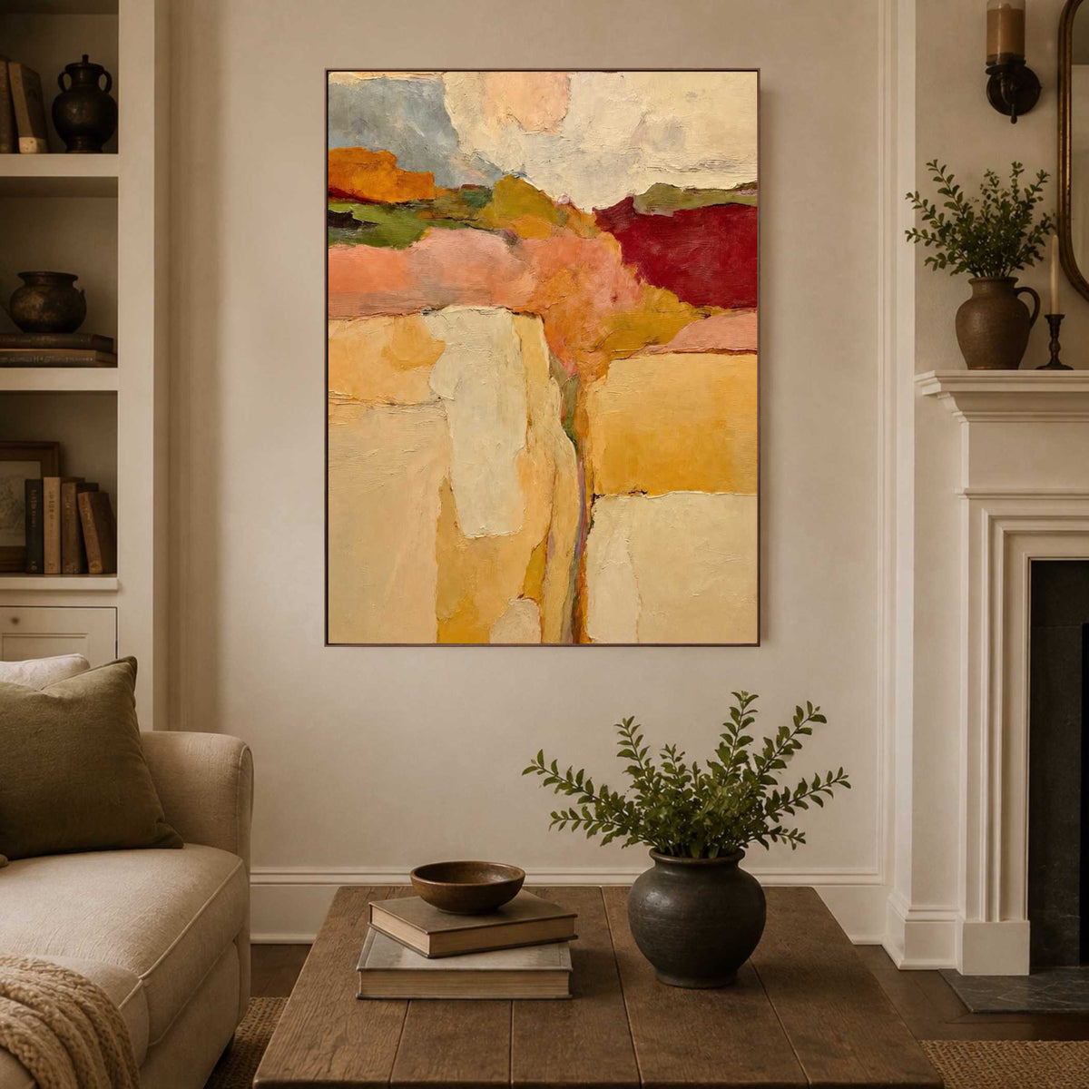 Sunlit Fields Divide oil painting view 4