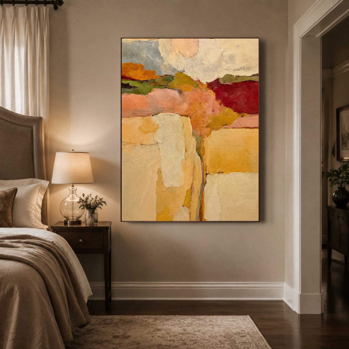 Sunlit Fields Divide oil painting view 5