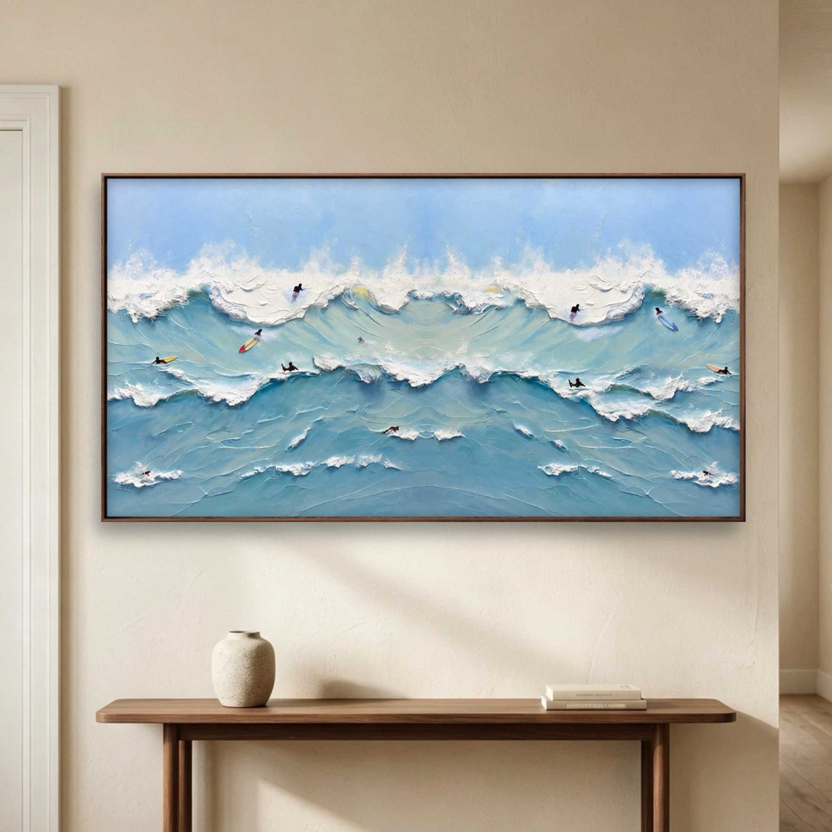 Surfers Between Swells oil painting view 5