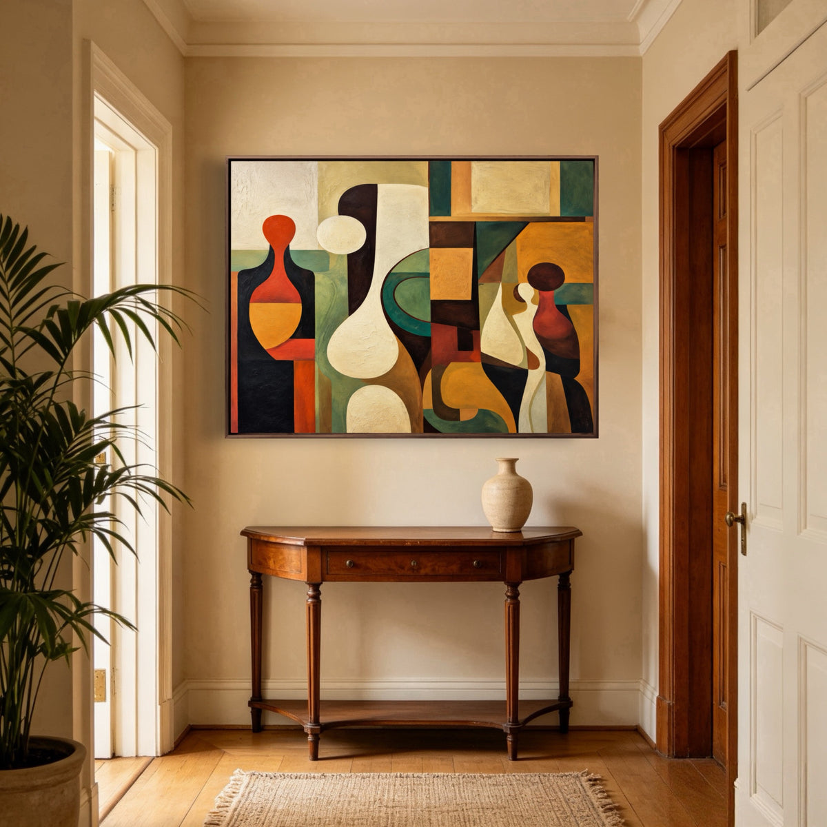Tabletop Shape Ensemble — horizontal geometric & linear art, view 3