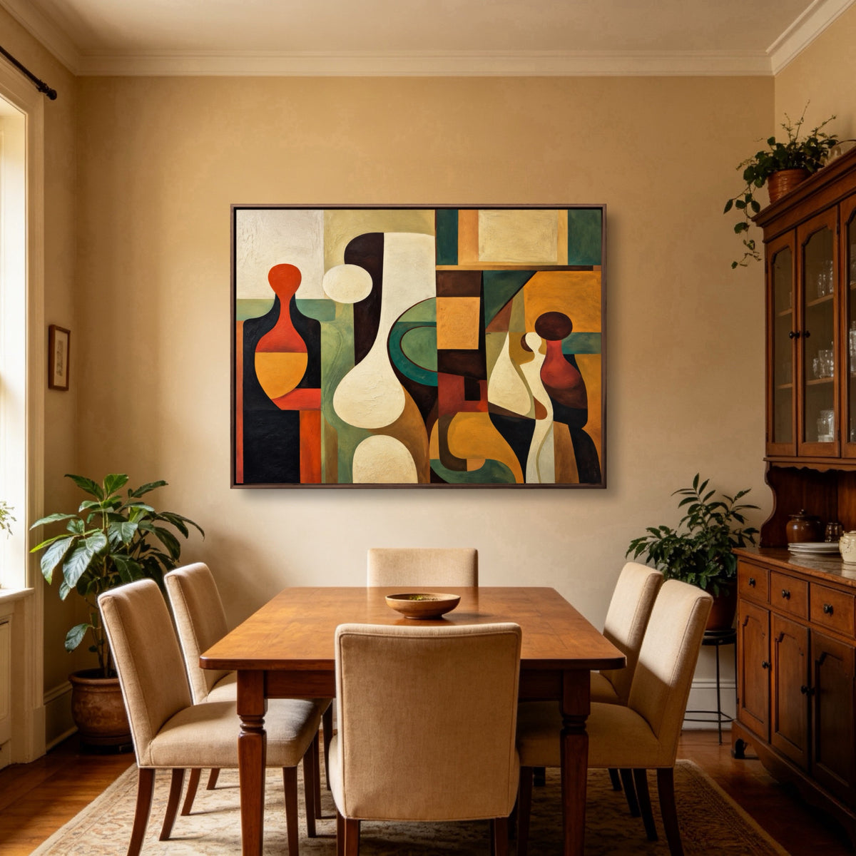 Tabletop Shape Ensemble — horizontal geometric & linear art, view 4