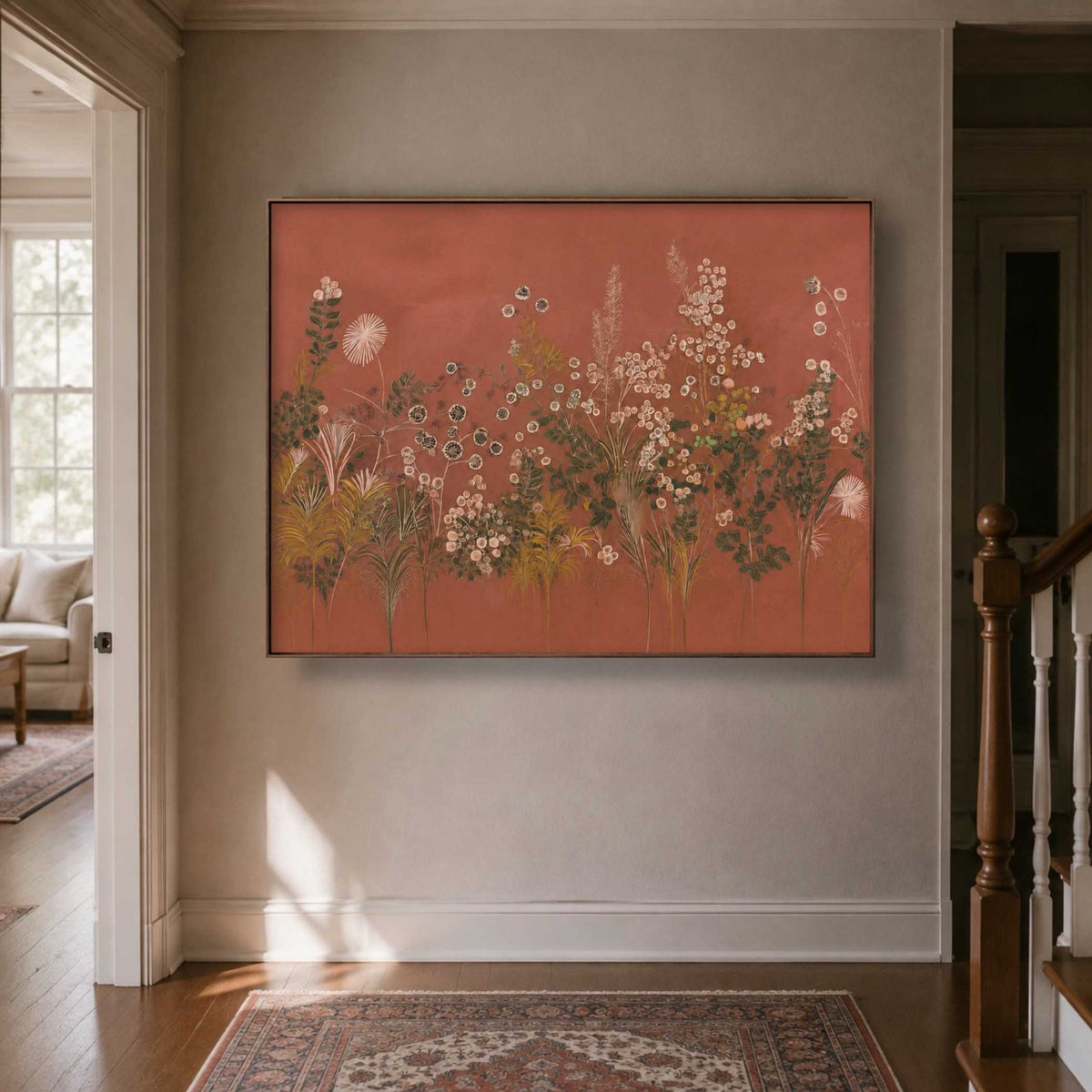 Terracotta Meadow Bloom oil painting view 1