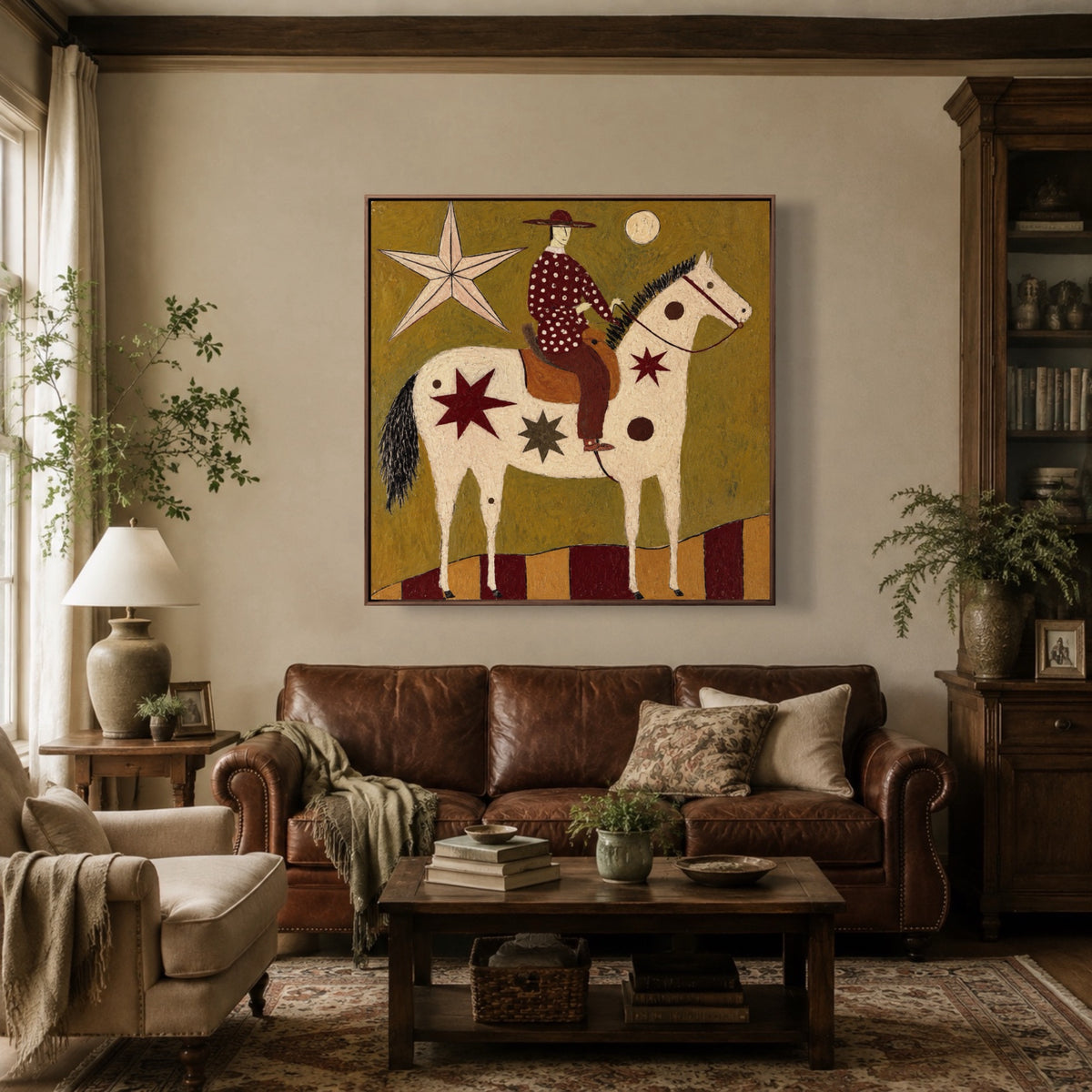The Starry Outrider — vertical horse & equestrian art, view 2