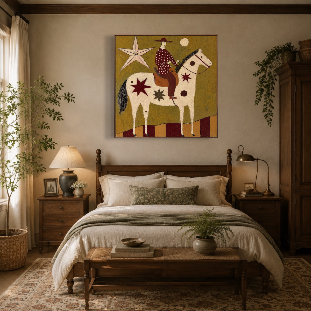 The Starry Outrider — vertical horse & equestrian art, view 3