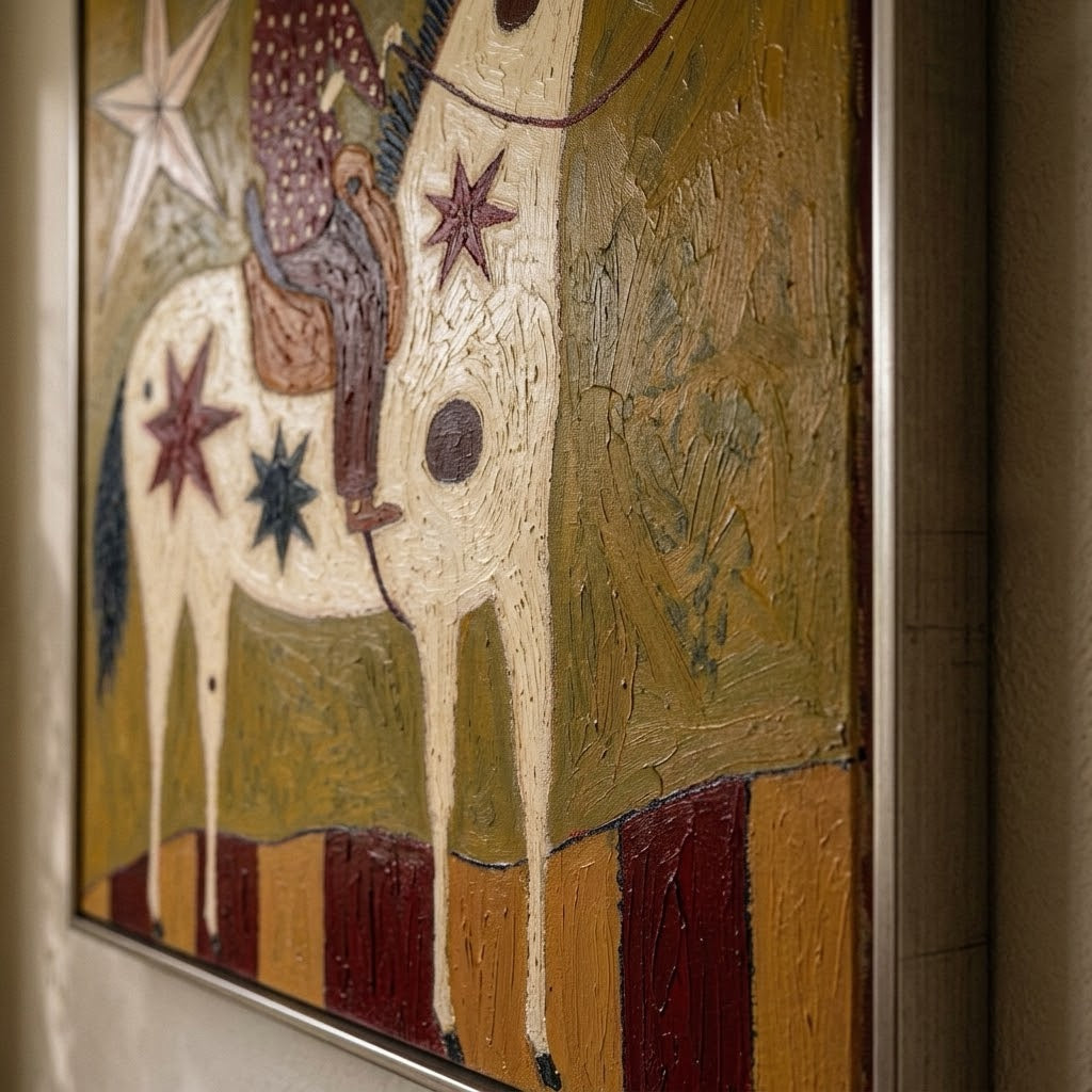 The Starry Outrider — vertical horse & equestrian art, view 6