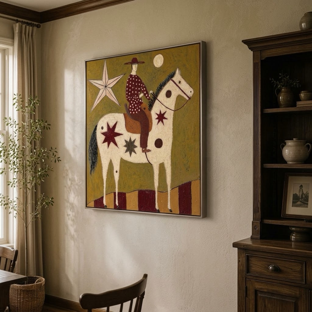 The Starry Outrider — vertical horse & equestrian art, view 7