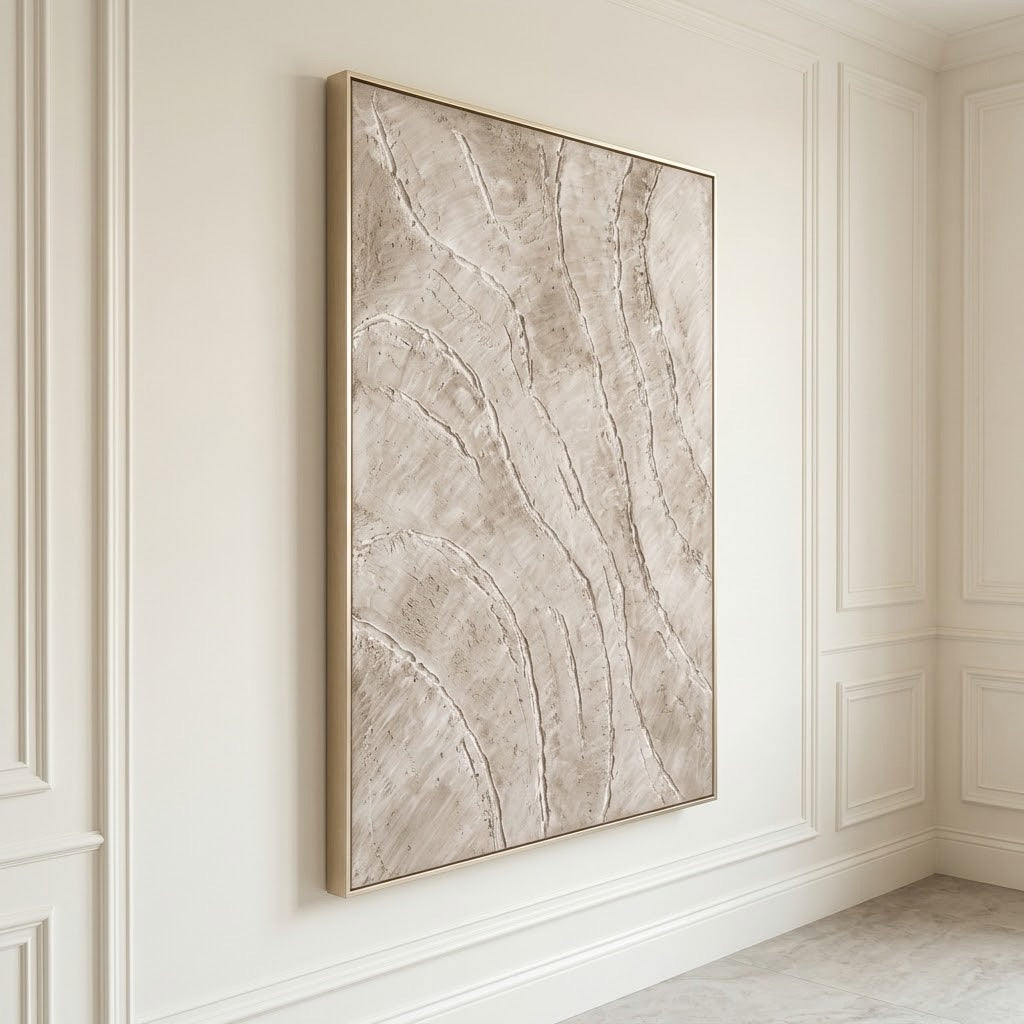 Traces Through Stone — vertical textured & impasto art, view 6