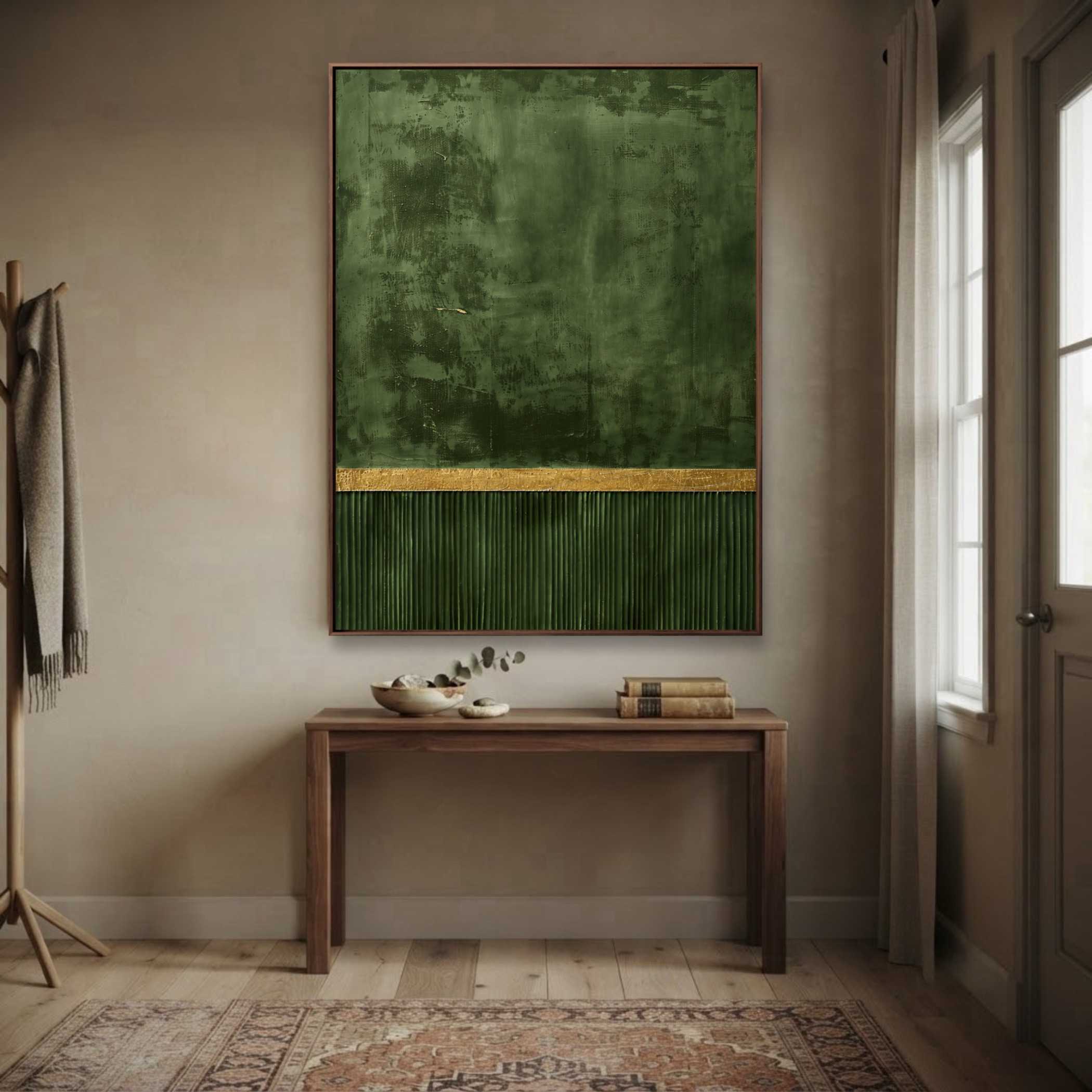 Geometric & Linear Art | Verdant Divided Field - View 4