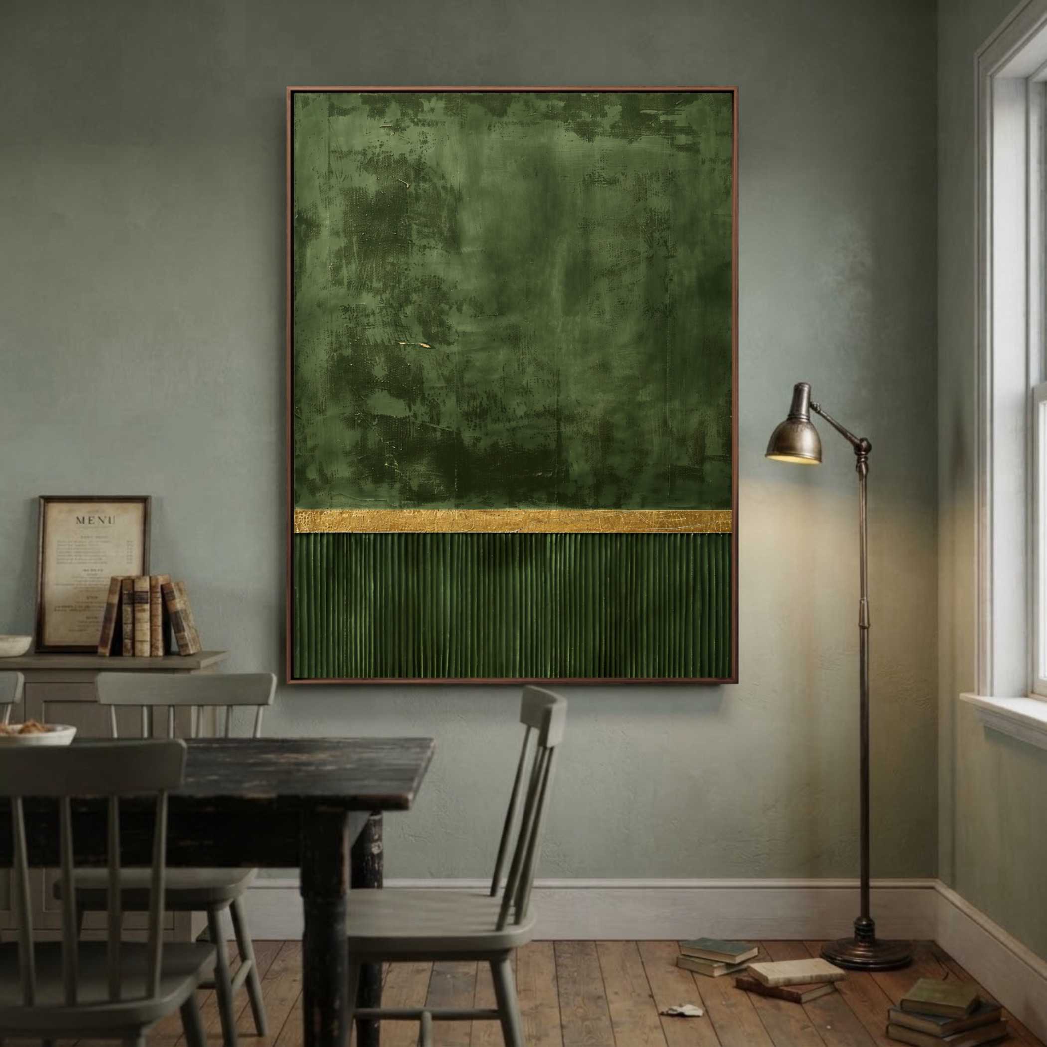 Geometric & Linear Art | Verdant Divided Field - View 5