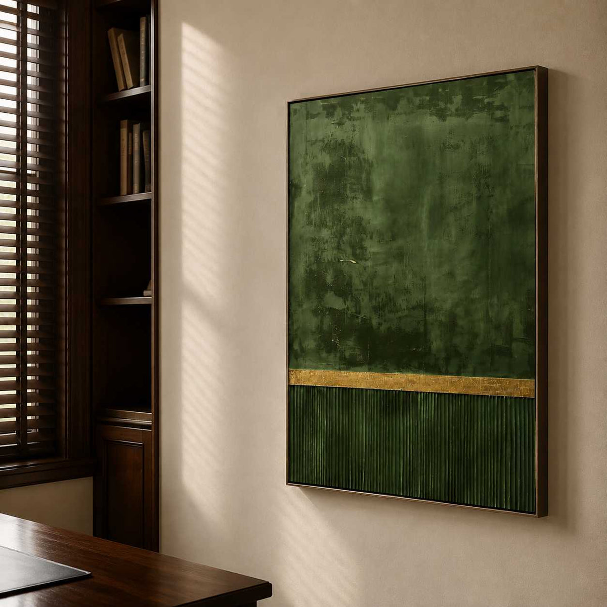 Geometric & Linear Art | Verdant Divided Field - View 7