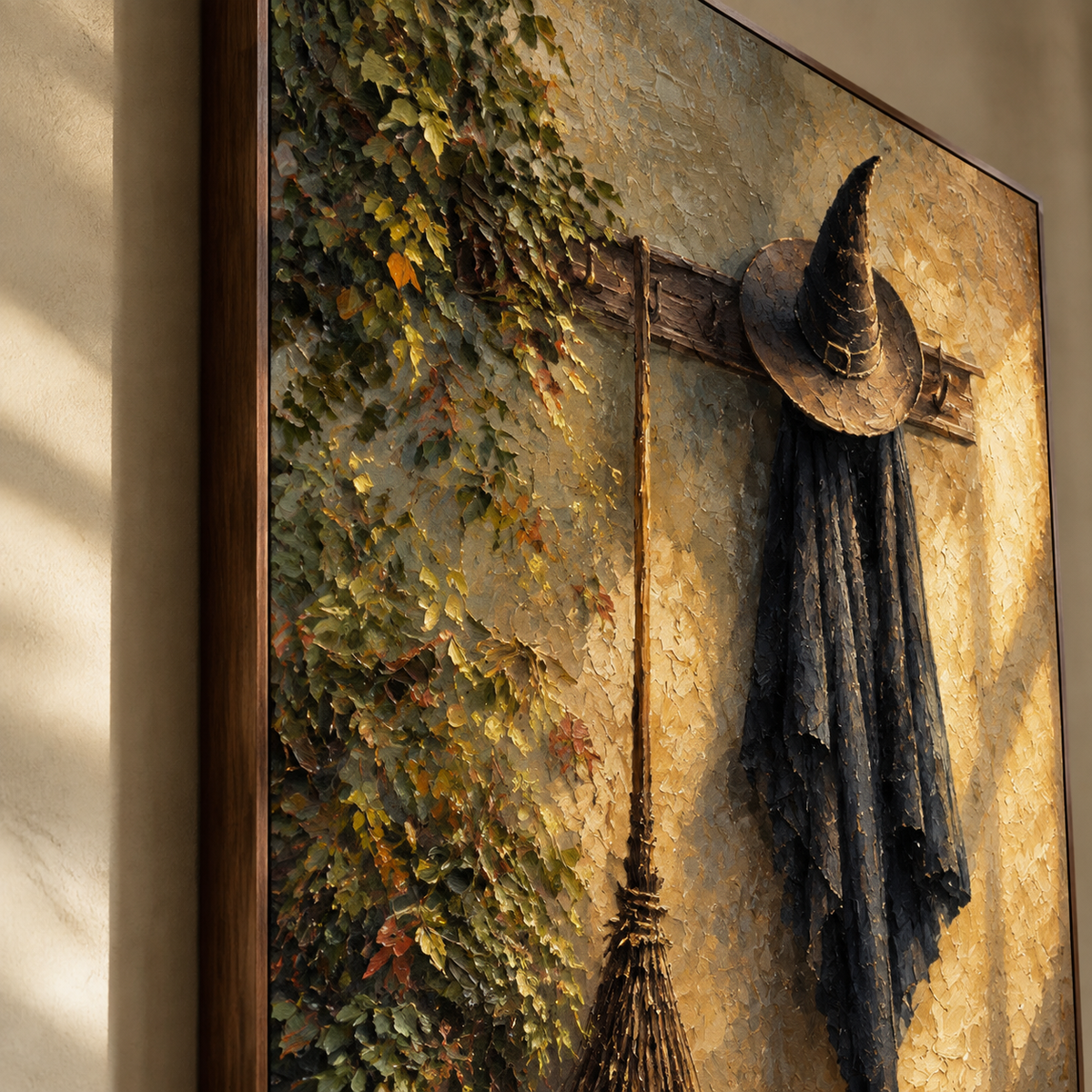 When Spells Rest — vertical textured & impasto art, view 7