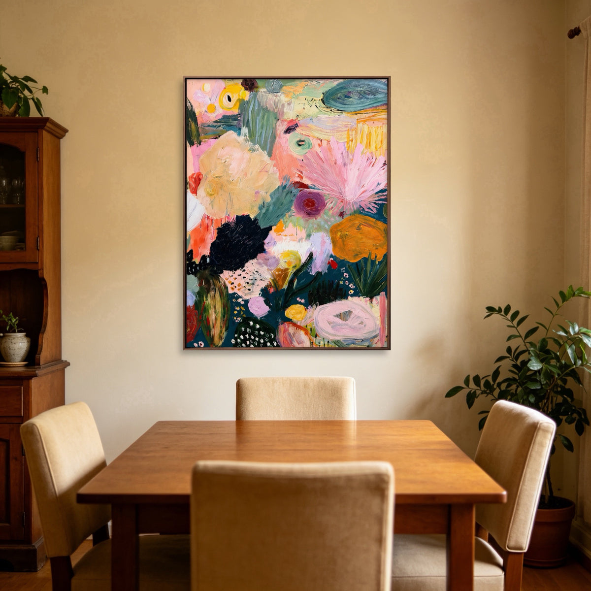 Wildflower Color Study oil painting room view 4