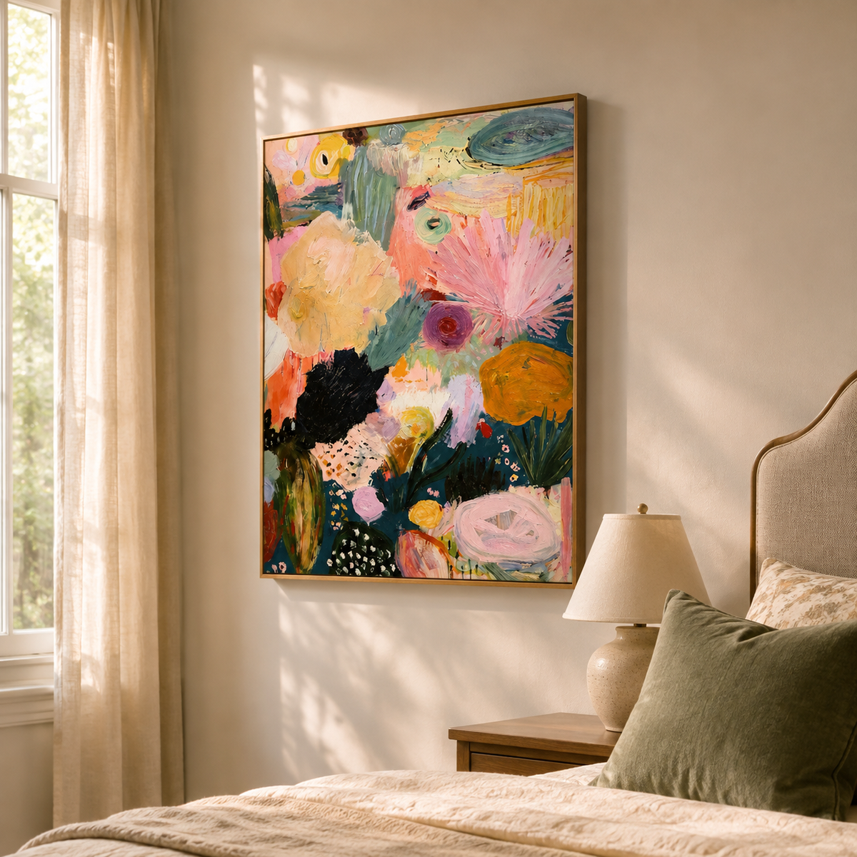 Wildflower Color Study oil painting room view 6