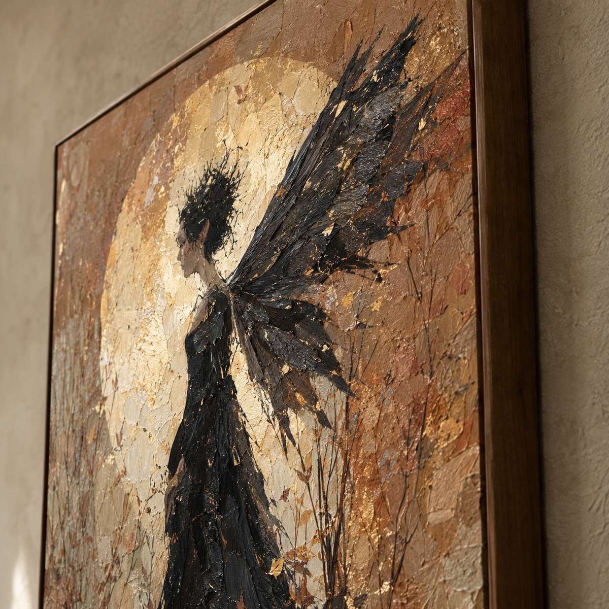 Wings At Moonrise — vertical female figure art, view 6